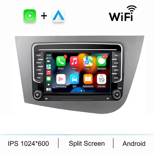 Seat Altea / Toledo android autoradio, carplay incl Frame